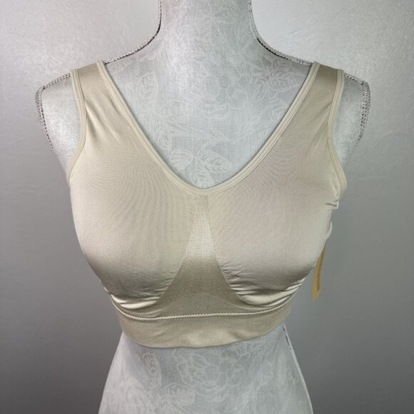 Truekind Other - Truekind Everyday Throw-on Wireless Bralette Beige L NWT 0081